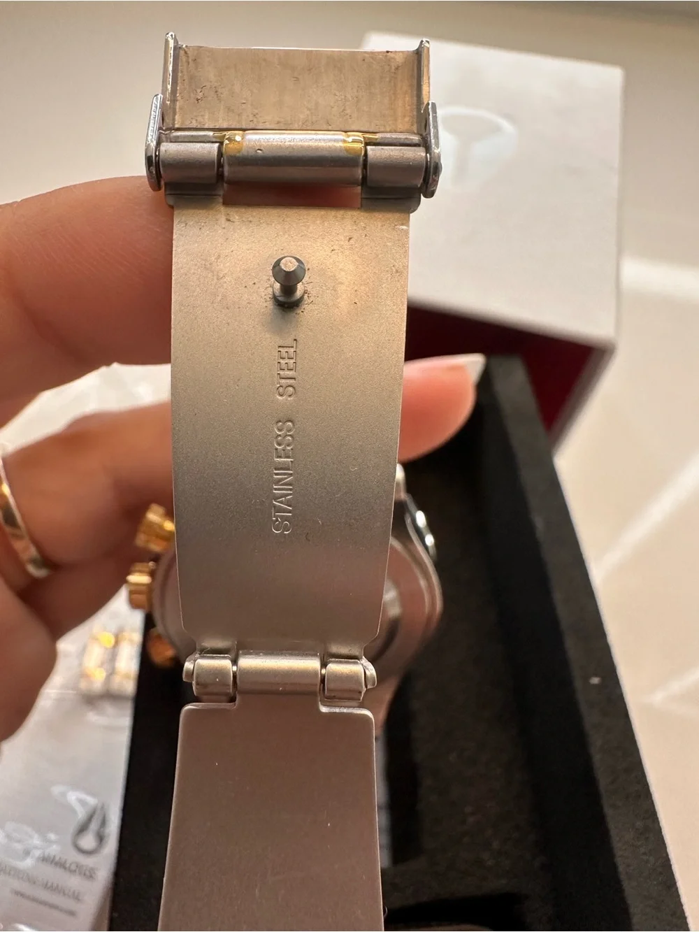 Nixon Rose Gold and Silver Crystal-Accented Chronograph Watch